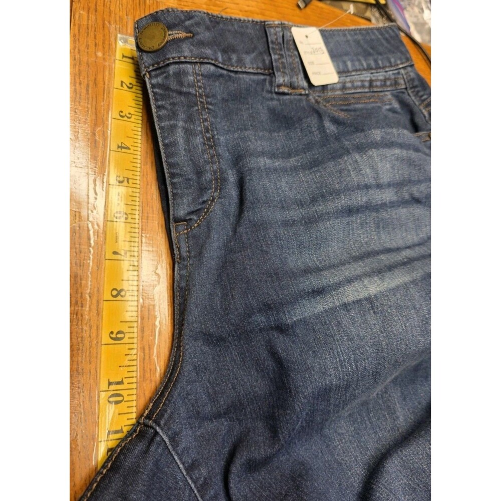 Democracy Ab Solution Slim Straight Jeans Women's 18W Mid Rise Dark Wash Stretch - Picture 4 of 9